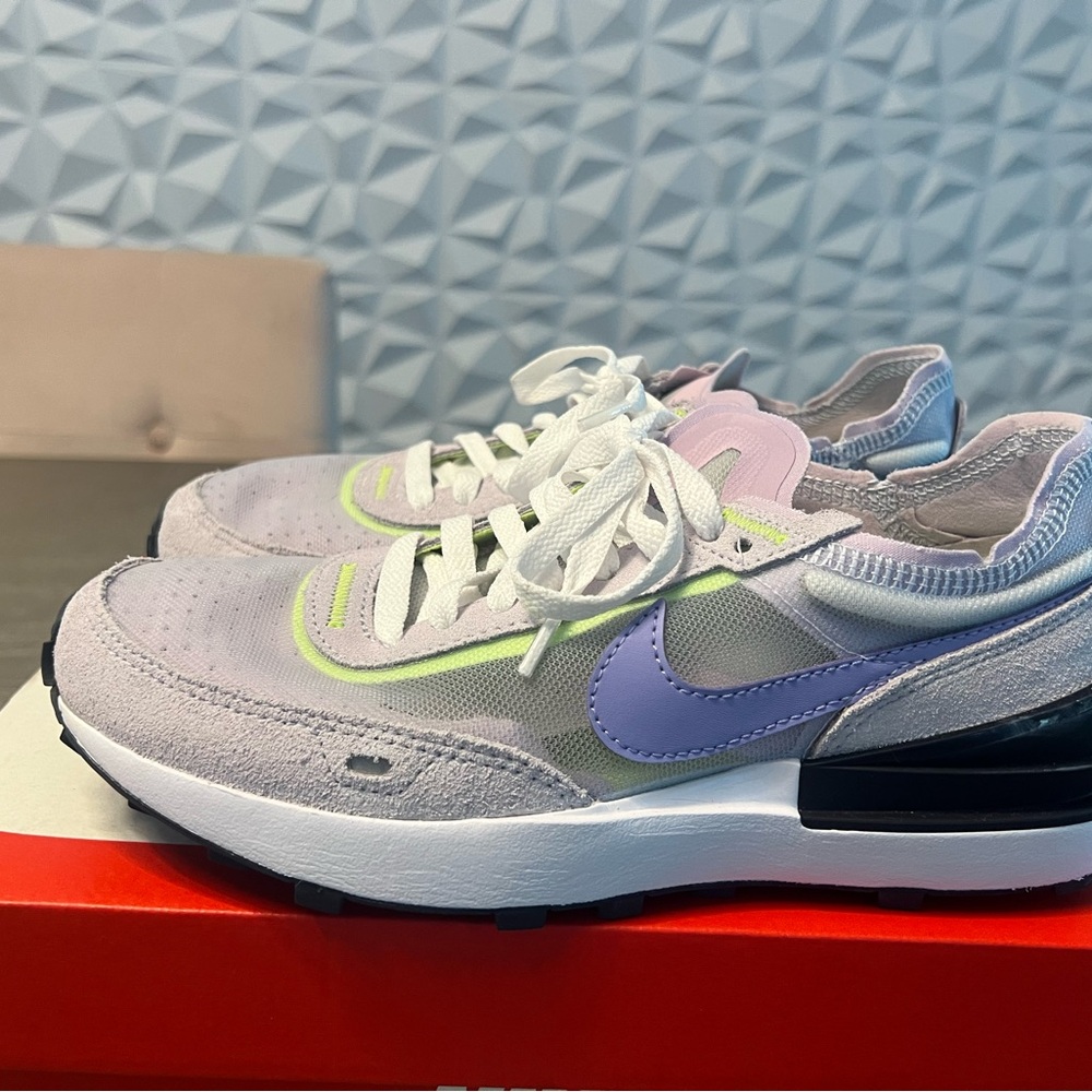 Nike Purple and Gray Sneakers Retro-Inspired Design